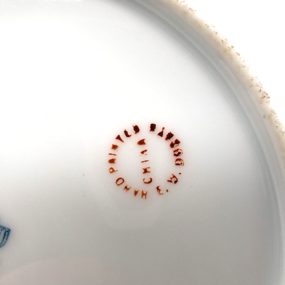 Antique Thomas Sevres Bavaria 7.5" Plate - Hand Painted Dogwood by E.W. Donath - Picture 4 of 5